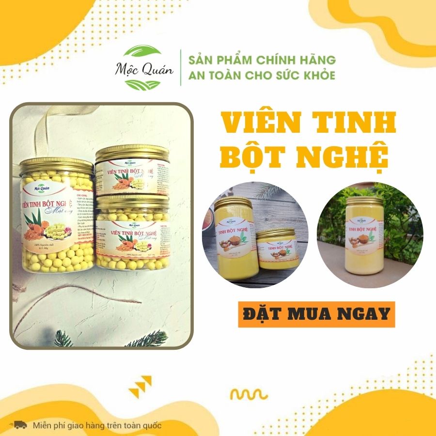 Viên Tinh Bột Nghệ Mật Ong - Quán Mộc