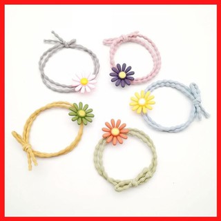 Dây buộc tóc 💖sale 1k💖 thun cột tóc nữ hình bông hoa cúc xinh xắn, chun buộc trơn dễ thương cho các nàng phong cách hàn.