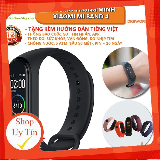 [SALEOFF] [Bản quốc tế] Đồng hồ thông minh Xiaomi Mi band 4 có tiếng việt Smart watch miband 4 - Bảo hành 12 tháng ..