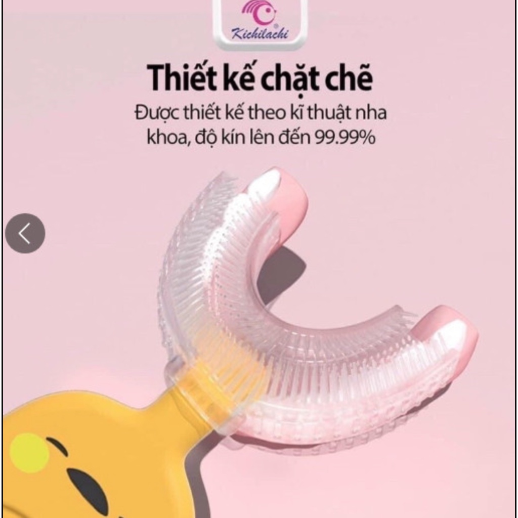 Bàn chải đánh răng cho bé Kichi mẫu gà xinh xắn có hộp bảo quản