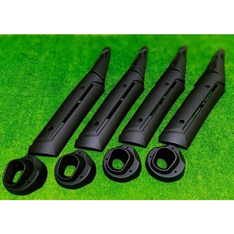 Bộ ốp Che Pô EXCITER 150cc kiểu TFX đen nhám & Carbon