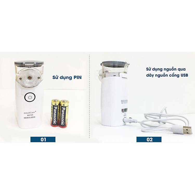Máy xông khí dung cầm tay iMediCare iUN-9S, máy xông khí dung siêu âm cho trẻ em và người lớn -Chính hãng