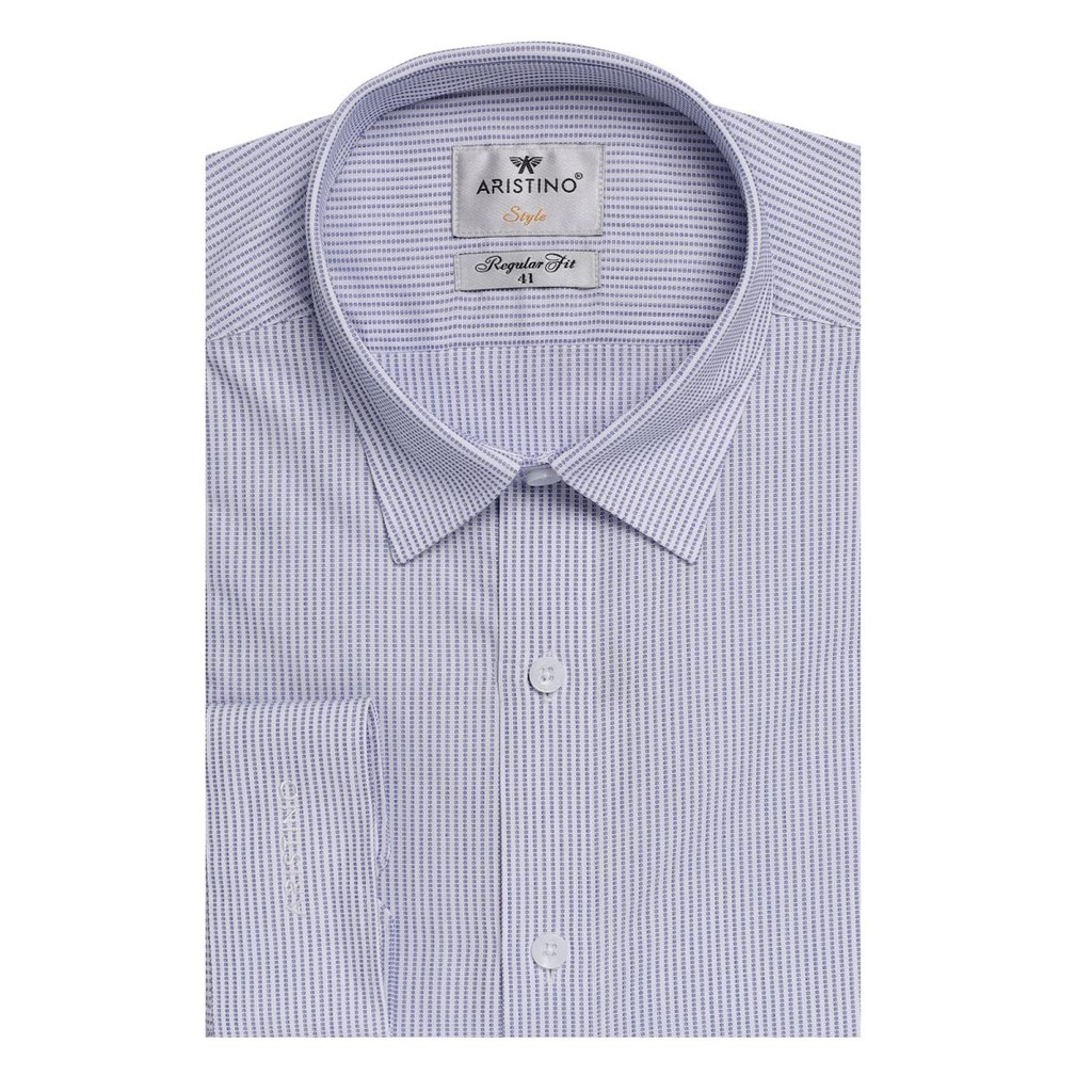 Áo sơ mi nam dài tay ARISTINO Trắng dệt sợi xanh dọc, mềm mại, nhẹ và thoáng, thấm hút tốt  - ALS54008 | BigBuy360 - bigbuy360.vn