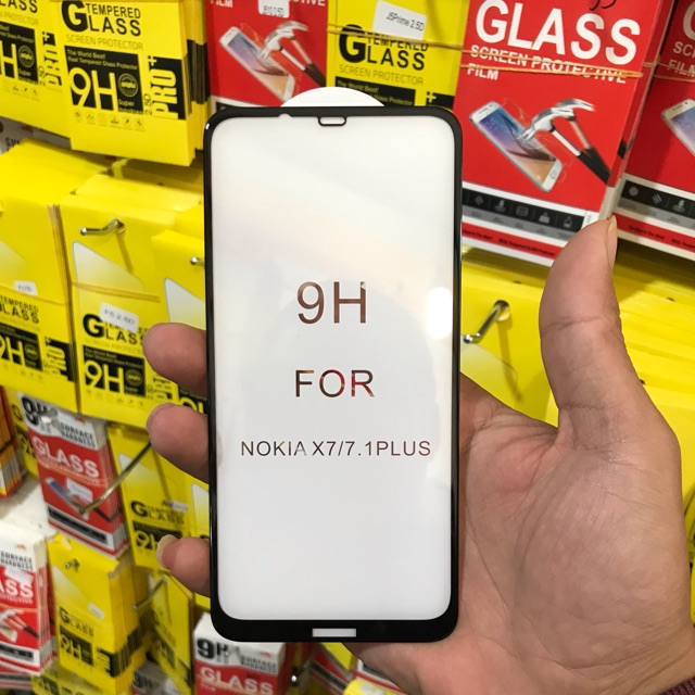 Kính cường lực 5D full màn Nokia X7 / 7.1 plus loại xịn bo mép