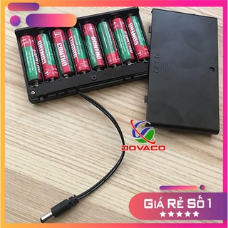 Hộp chuyển đổi 8 pin tiểu AA 1.5V thành nguồn 12V tiện dụng