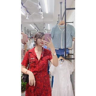 [Hàng chuẩn] Váy sơ mi kèm đai sang xịn