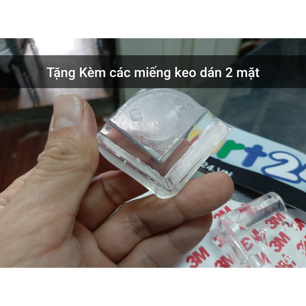 Bịt góc bàn silicon bộ 4 cái kèm miếng keo dán 2 mặt