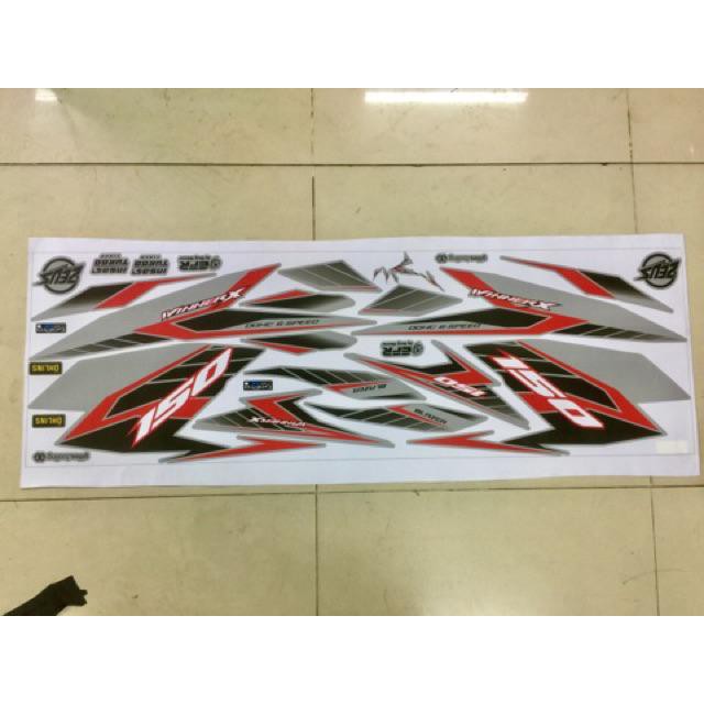 Tem Winner X chỉ đỏ đen Rời xe Bạc không bay màu