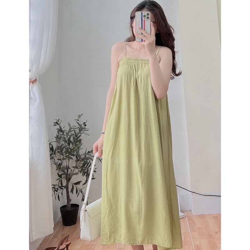 Váy/Đầm Hai dây Maxi đi biển đũi lụa ba màu cực xinh V004