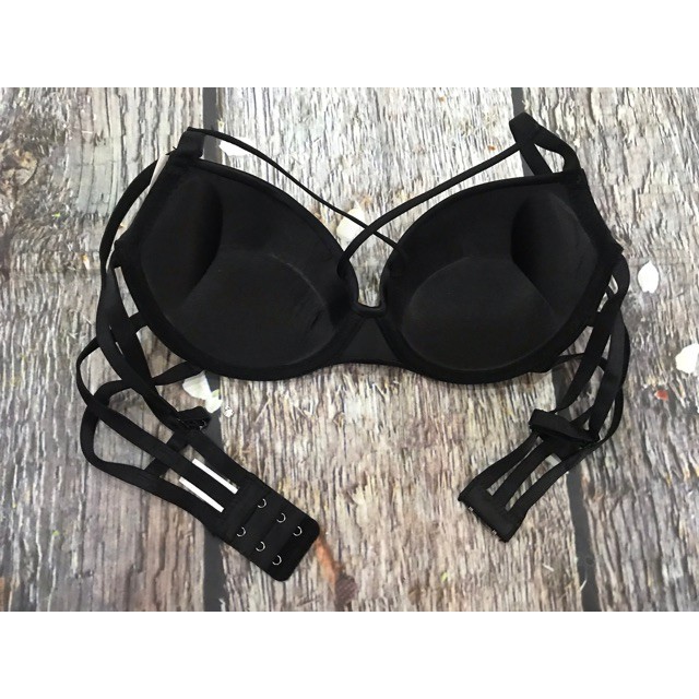 Áo lót độn kép nâng đẩy, dây chéo quyến rũ có gọng mút dày, áo ngực Thái Lan Sisterhood 8218, Leblur