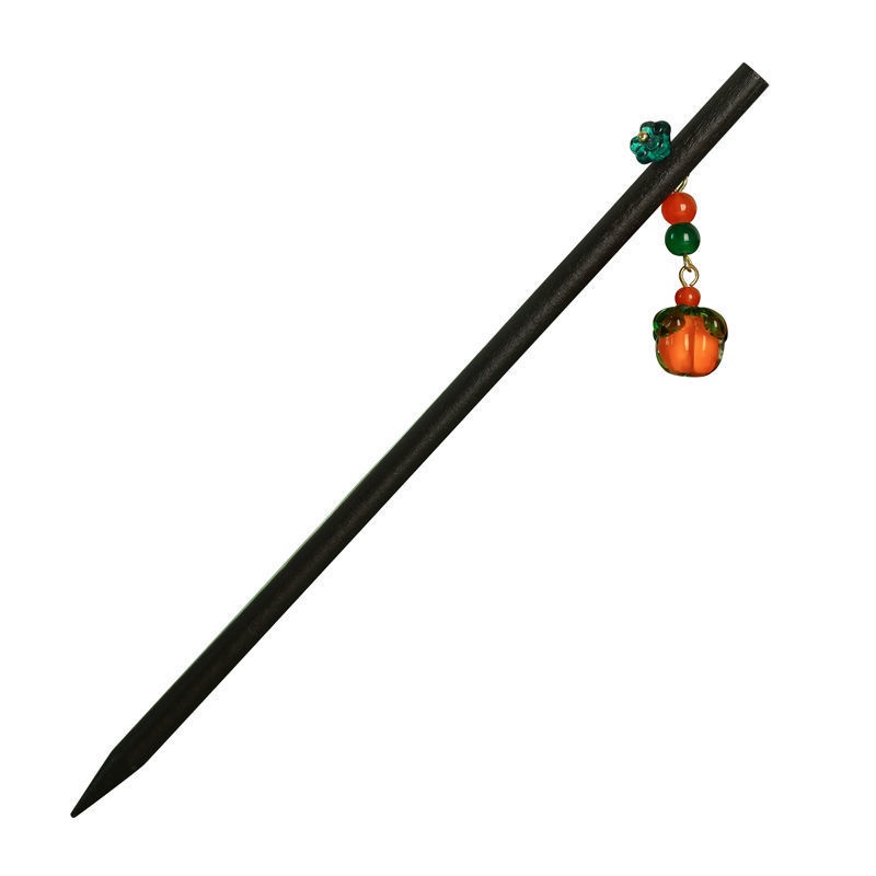 Trâm Cài Tóc Cổ Trang Bằng Gỗ Đàn Đính Tua Rua Phong Cách Trung Hoa