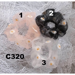 CỘT TÓC SCRUNCHIES LƯỚI HOA CÚC