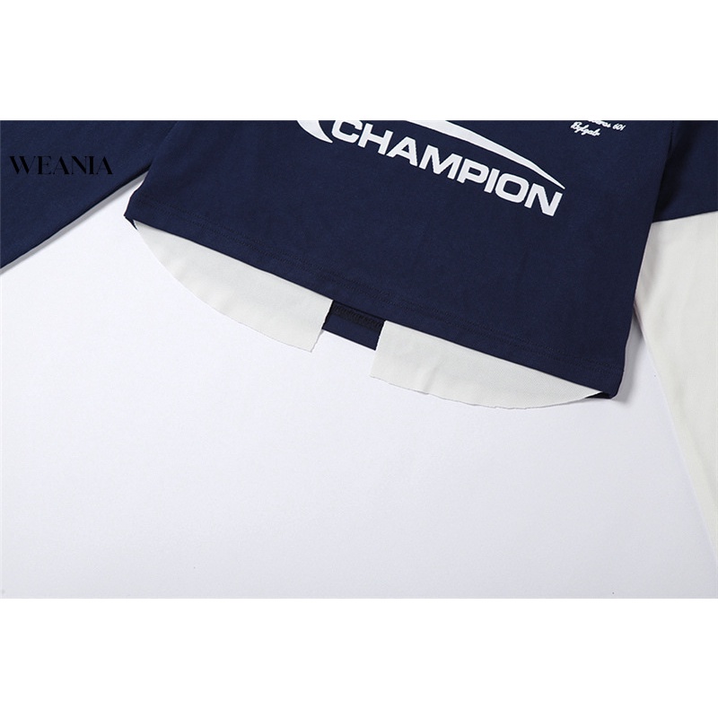 Áo Thun Tay Dài In Họa Tiết Khối Màu Sắc Thời Trang Mùa Thu Cho Nữ