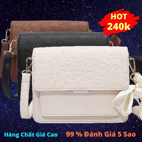 [GIẢM THÊM 6-11% KHI NHẮN TIN CHO SHOP] Túi xách nữ đẹp họa tiết dễ thương phong cách HQ trẻtrung năngđộng [0919]