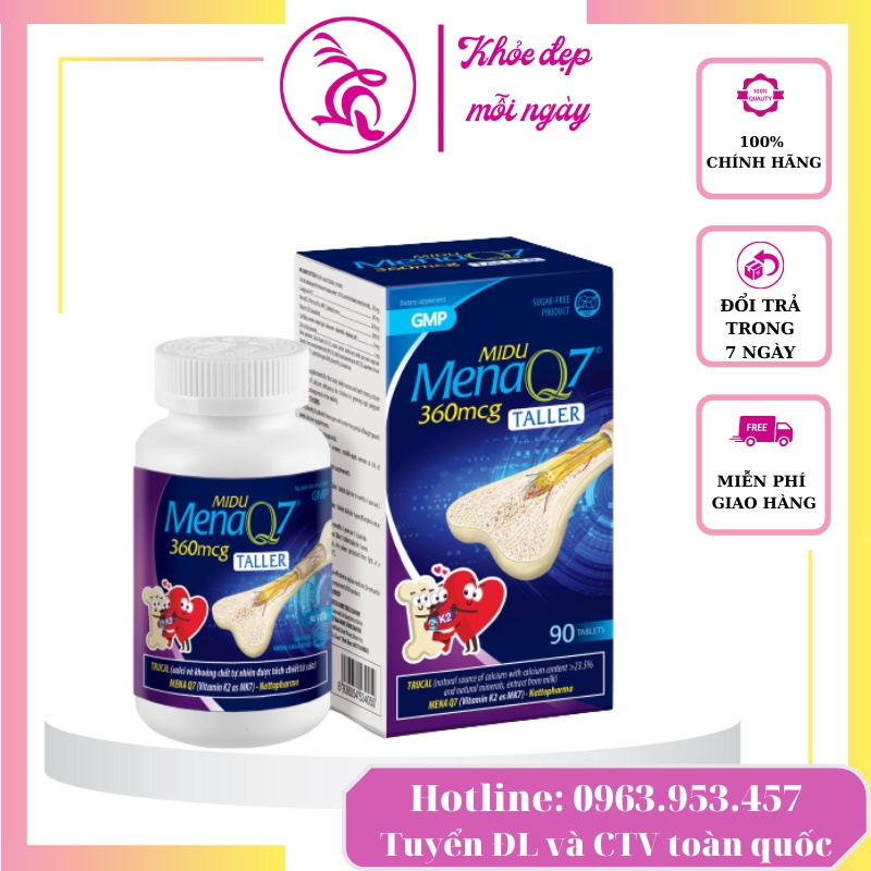 Thực phẩm hỗ trợ tăng chiều cao cho trẻ Midu MenaQ7 360