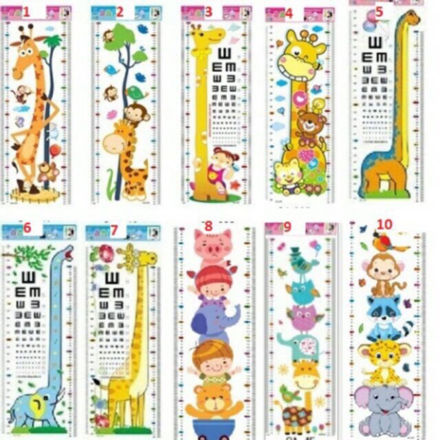 combo 100 decal đo chiều cao