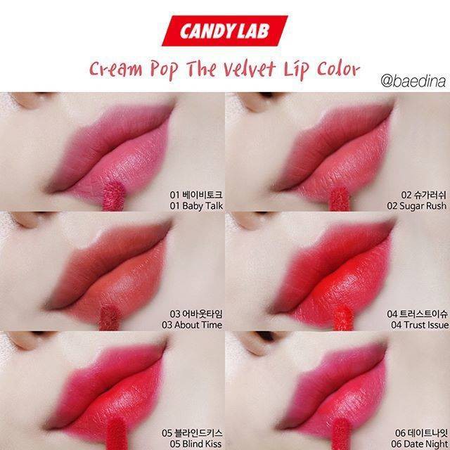 Son Kem Lì Candy Lab CandyLab Cream Pop The Velvet Lip Color