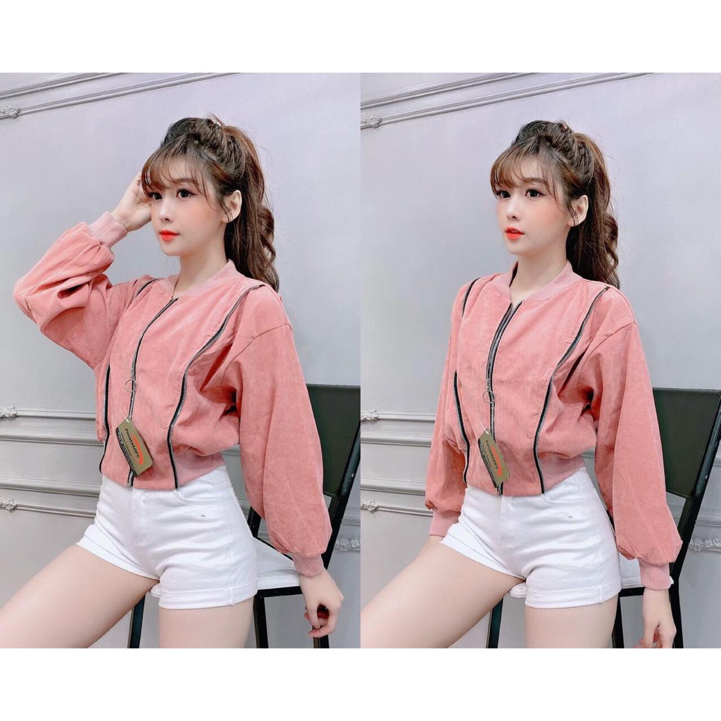 [ Hỗ Trợ Giá ] Áo khoác Croptop lửng Nhung Bố Lụa cao cấp | BigBuy360 - bigbuy360.vn