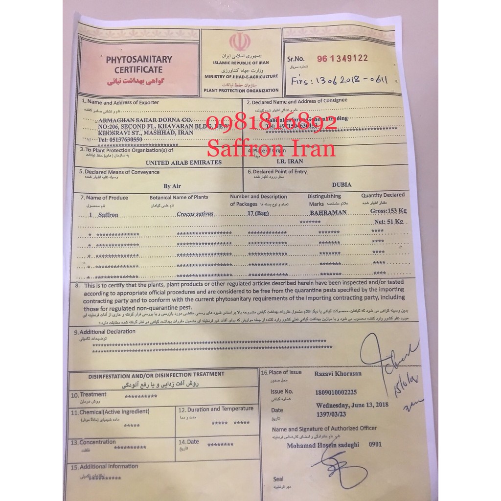 Hộp 01gr Saffron Iran thương hạng Esfedan Super Negin cao cấp/Nhụy Hoa Nghệ Tây Esfedan