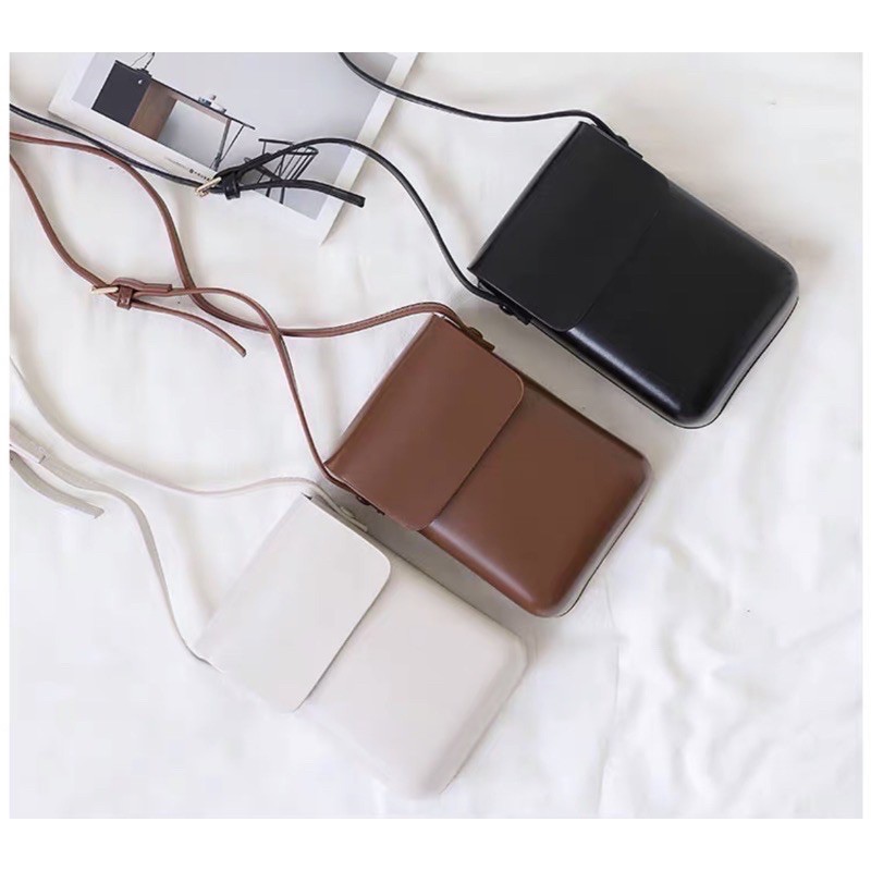 [Order] Túi da nhỏ nam nữ vintage thời trang: nâu, trắng, đen | BigBuy360 - bigbuy360.vn