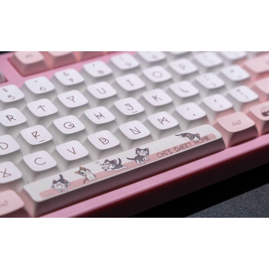 Keycap Cheese Cat XDA PBT Dyesub - bộ nút thay cho bàn phím cơ 60 68 84 87 80 137
