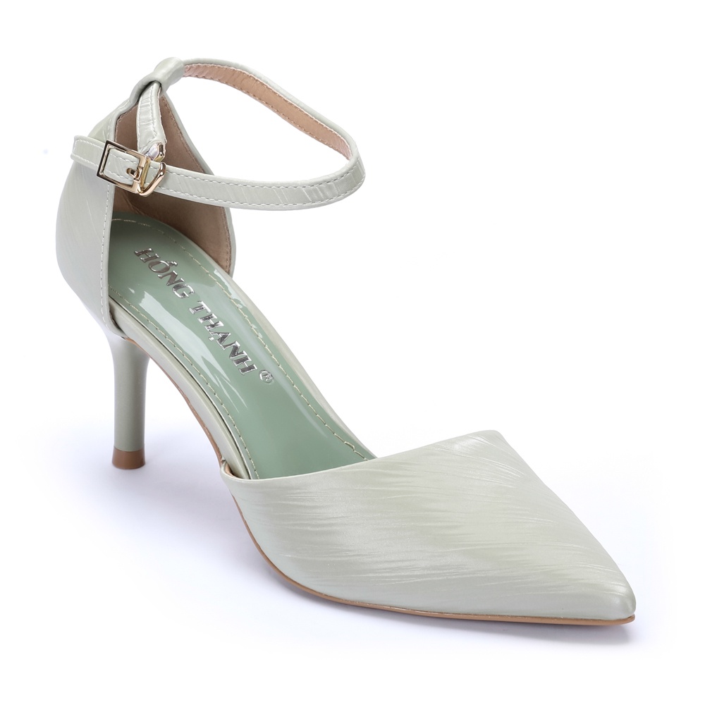 HỒNG THẠNH - Giày Bít Gót Cao 3 Màu Xanh Mint, Kem và Đen - 4794