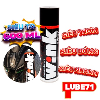 [DƯỠNG BÓNG CAO CẤP] Chai Xịt Bóng Xe Wink Spray 600ml Lube71 Thailand