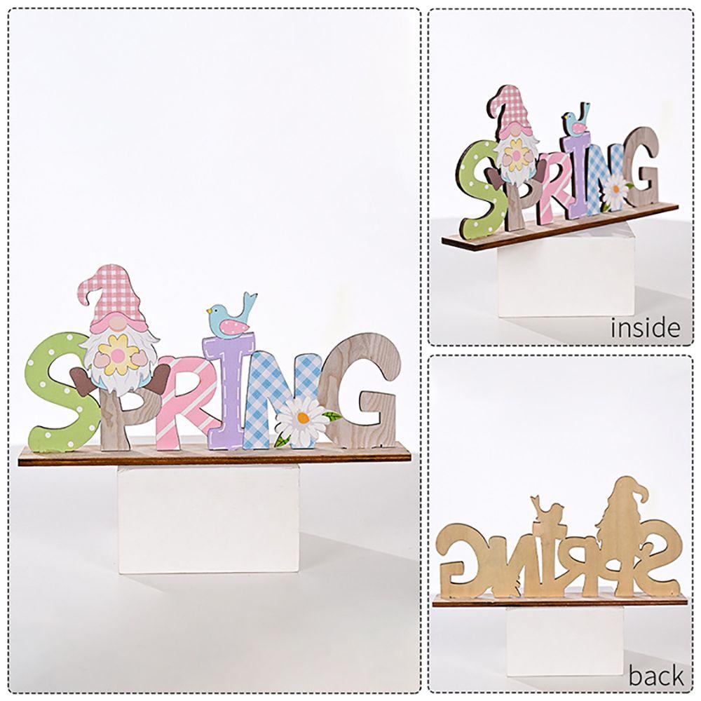 Chữ Gỗ Hình Thỏ Và Chữ Happy Easter Độc Đáo Trang Trí Nhà Cửa DIY