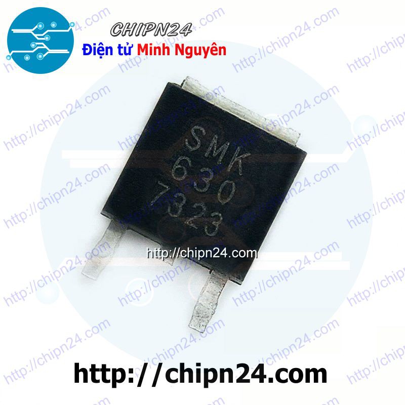 [2 CON] Mosfet Dán SMK630 TO-252 9A 200V Kênh N (SMD Dán) (SMK630D K630 630)