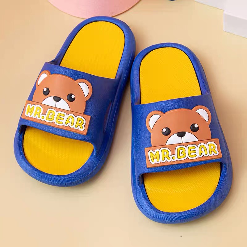 Dép nhựa đúc hình gấu bé trai bé gái mang đều đẹp