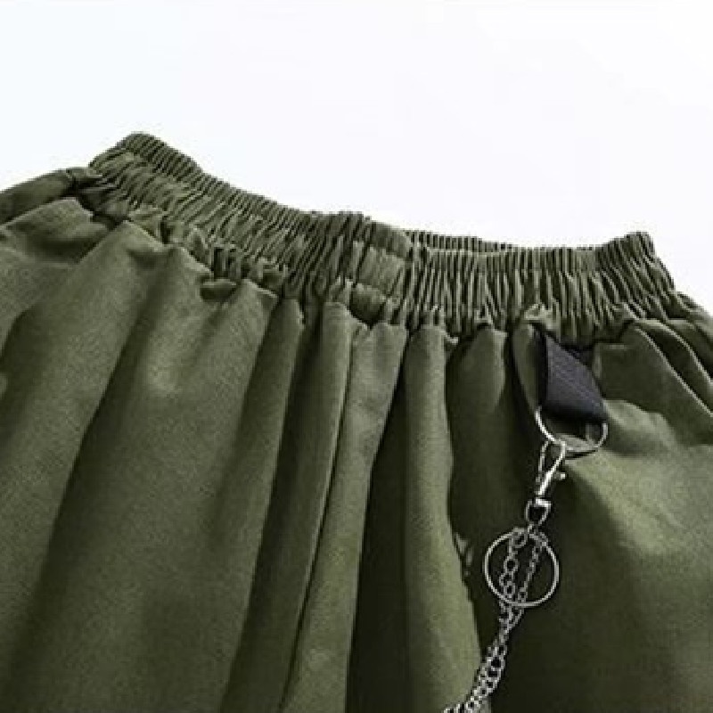 【M-4XL】Quần Short Nam Dáng Rộng Phối Túi Lớn Phong Cách Hip Hop Thời Trang Mùa Hè