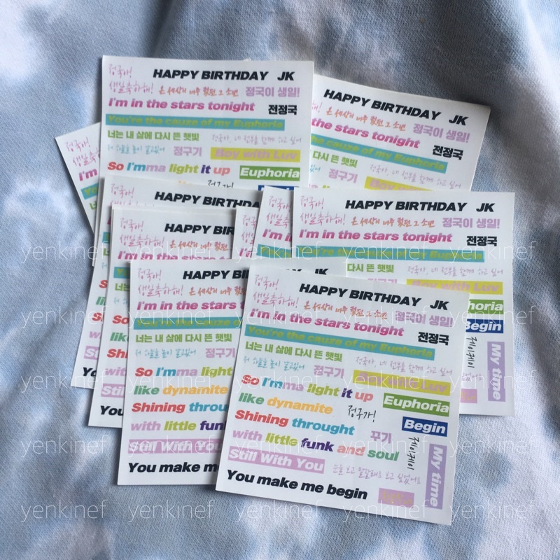 DealHàn - Sticker Decor Happy Birthday Jungkook