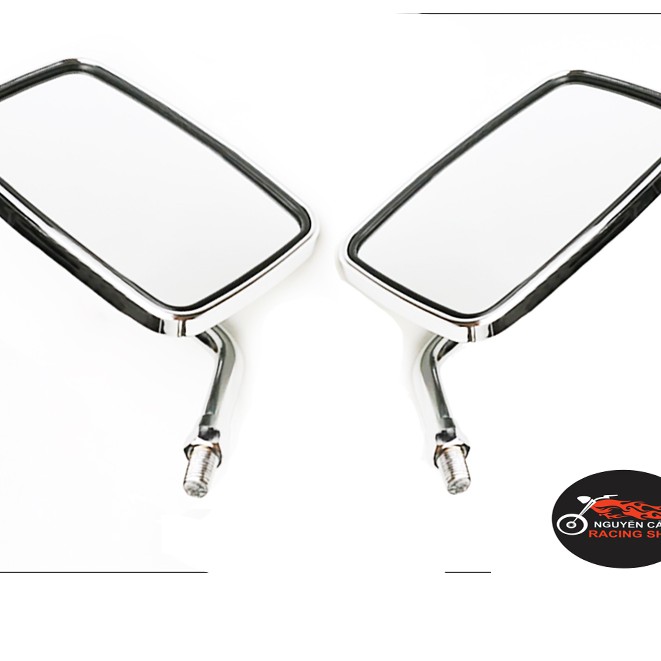 Cặp kính Vuông xi Inox moto dành cho mọi loại xe máy