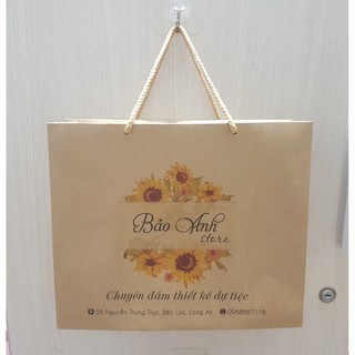 Túi giấy kraft in theo order (30x25x9)