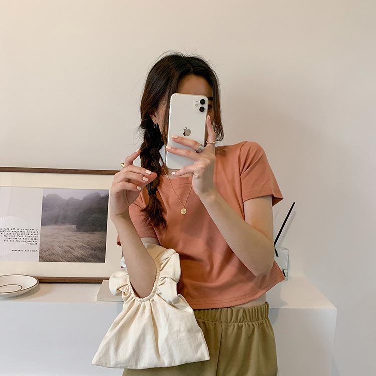 Áo Thun Tay Ngắn Mỏng Thoáng Khí Màu Sắc Kẹo Ngọt Xinh Xắn Cho Bé Gái