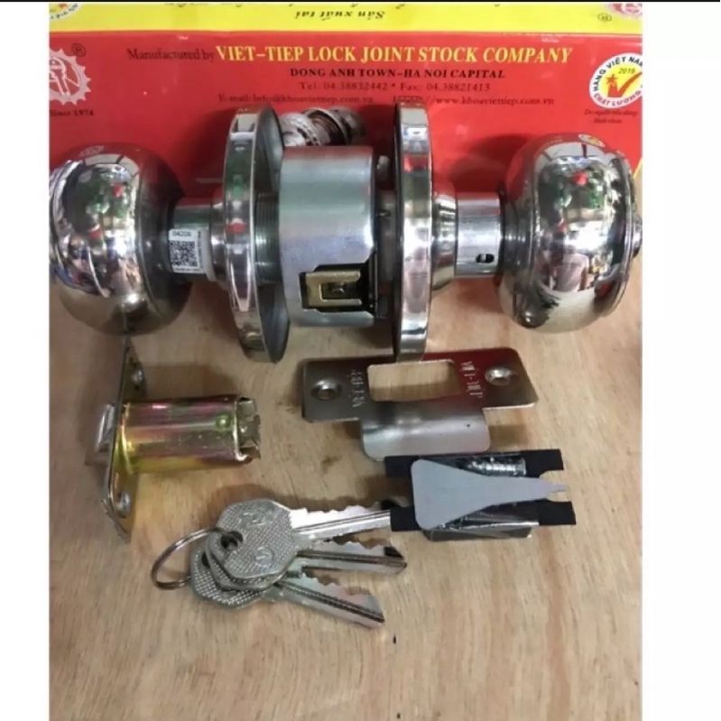 Ổ KHÓA TRÒN TAY NẮM VIỆT TIỆP HÀNG CTY ĐÓNG HỘP MÀU TRẮNG