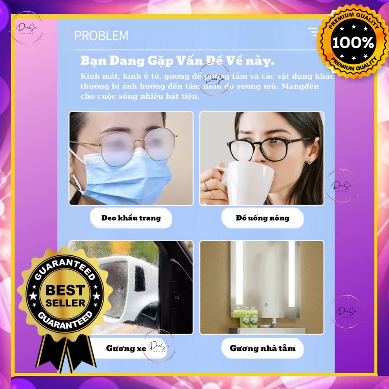 [FREESHIP] Khăn Lau Kính Mắt Nano Chống Bám Hơi Nước Cao Cấp Khăn Lau Kính Nano Công Nghệ Nhật Bản Làm Sạch Kính