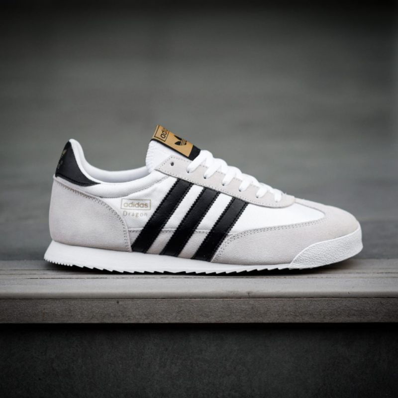 Giày Thể Thao Adidas Họa Tiết Rồng Trắng Cá Tính Cho Nam