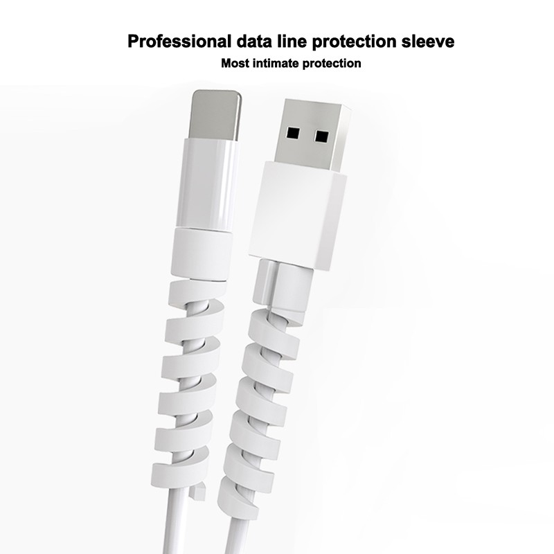 Bộ 2 Phụ Kiện Bảo Vệ Dây Cáp Sạc USB Android Hình Xoắn Ốc Thông Dụng
