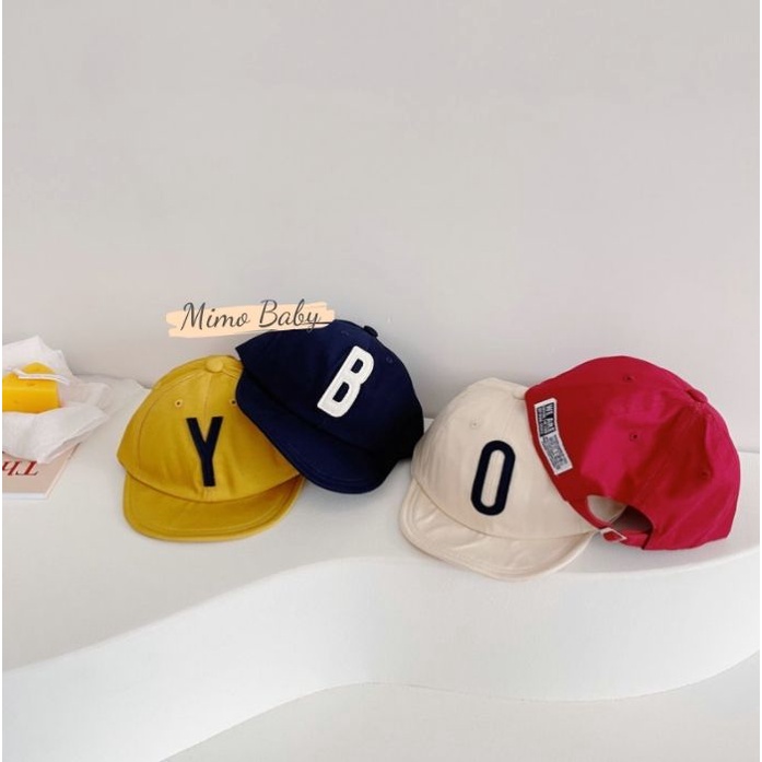 Mũ lưỡi trai vải mềm in hình chữ cái dễ thương cho bé MH122 Mimo Baby