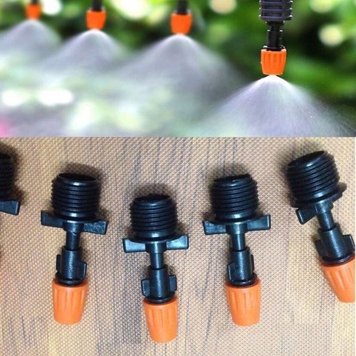 Béc phun sương màu cam và ren 21mm  đầu phun không bị tắc, điều chỉnh được lượng nước phun