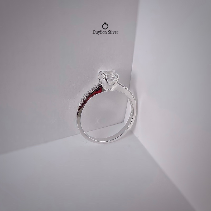 Nhẫn bạc 925 nữ đính đá đơn giản cá tính, nhẫn nữ đơn giản sang trọng DUYSON SILVER [NKX7]