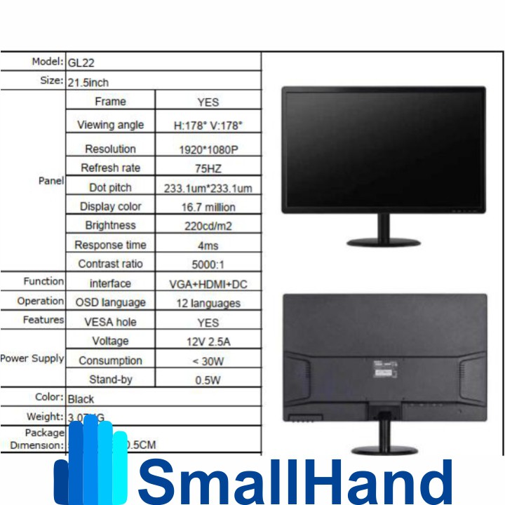 [ Full HD ] Màn hình LCD Gloway 22 icnh – Full HD 1920 x 1080 – Chính hãng – Bảo hành 12 tháng