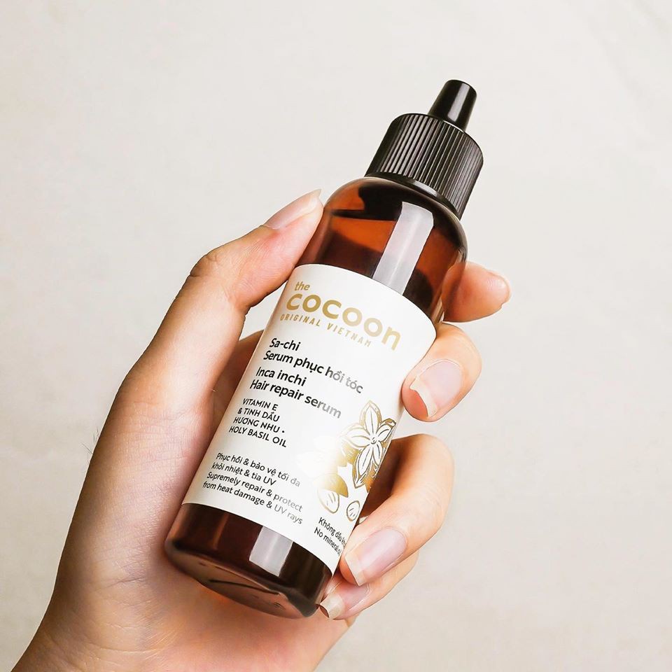 Combo Nước xịt bưởi pomelo COCOON 140ml + Serum sa-chi Phục hồi tóc COCOON 70ml - Vegan Society