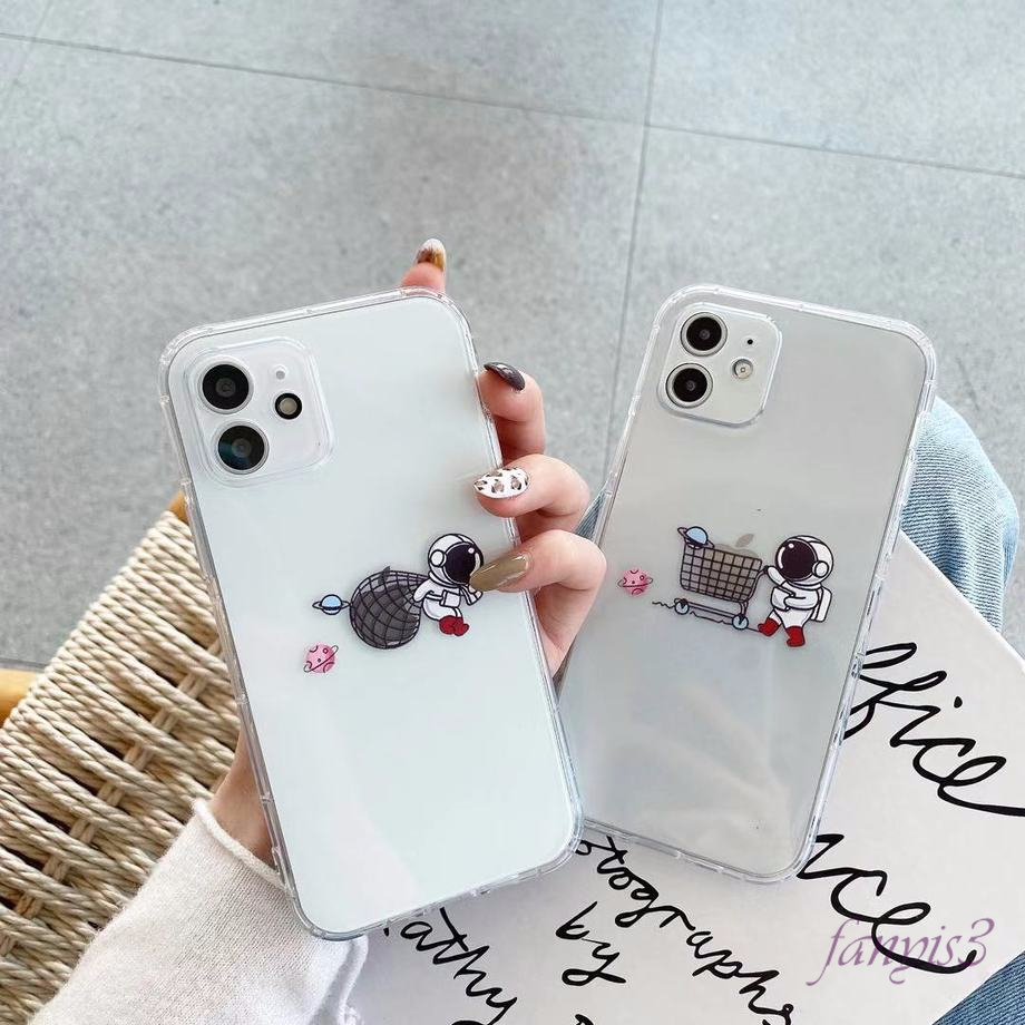 Ốp Lưng Trong Suốt Họa Tiết Phi Hành Gia Cho Iphone 12 11 Pro Max 12 Mini Xs Max Xr 7 8 6 6s Plus | BigBuy360 - bigbuy360.vn