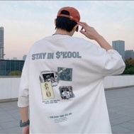 Áo thun tay lỡ nam nữ, áo phông unisex from rộng chất dày đẹp in hình stay in