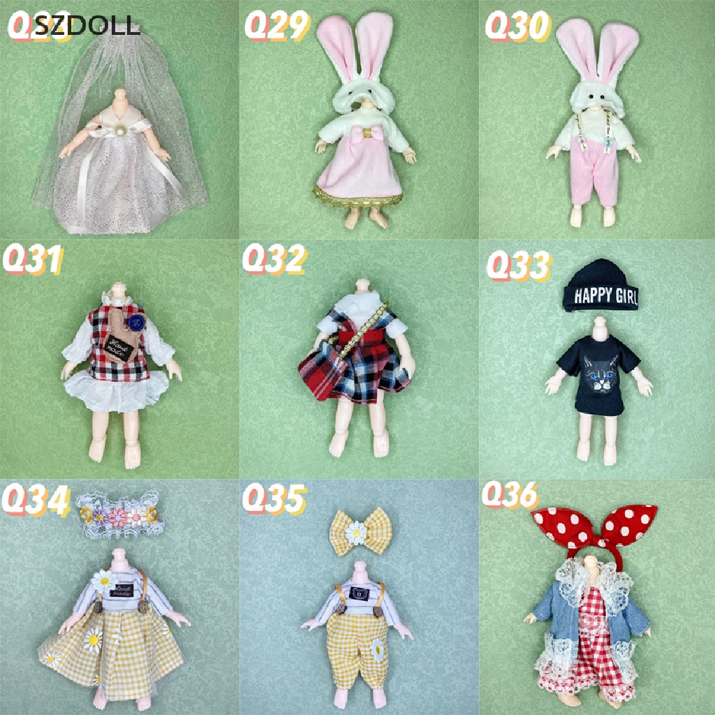 Đầm Thời Trang Cho Búp Bê 16cm Tỉ Lệ 1 / 8