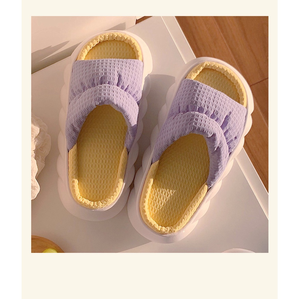 Dép Bánh Mì Chất Bông Mềm Đế Cao Su Dẻo Êm Chân Màu Pastel Cực Cute FREESHIP50K beechanstore