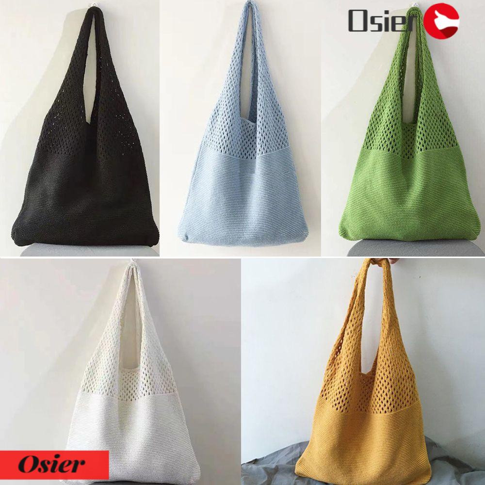 Osier1 Túi Đeo Vai Dệt Kim Rỗng Thời Trang