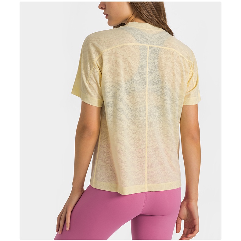 Áo tập thể thao ngắn tay All Yours Boyfriend Tee *Veil - Áo phông cộc tay thể thao Lulu không logo